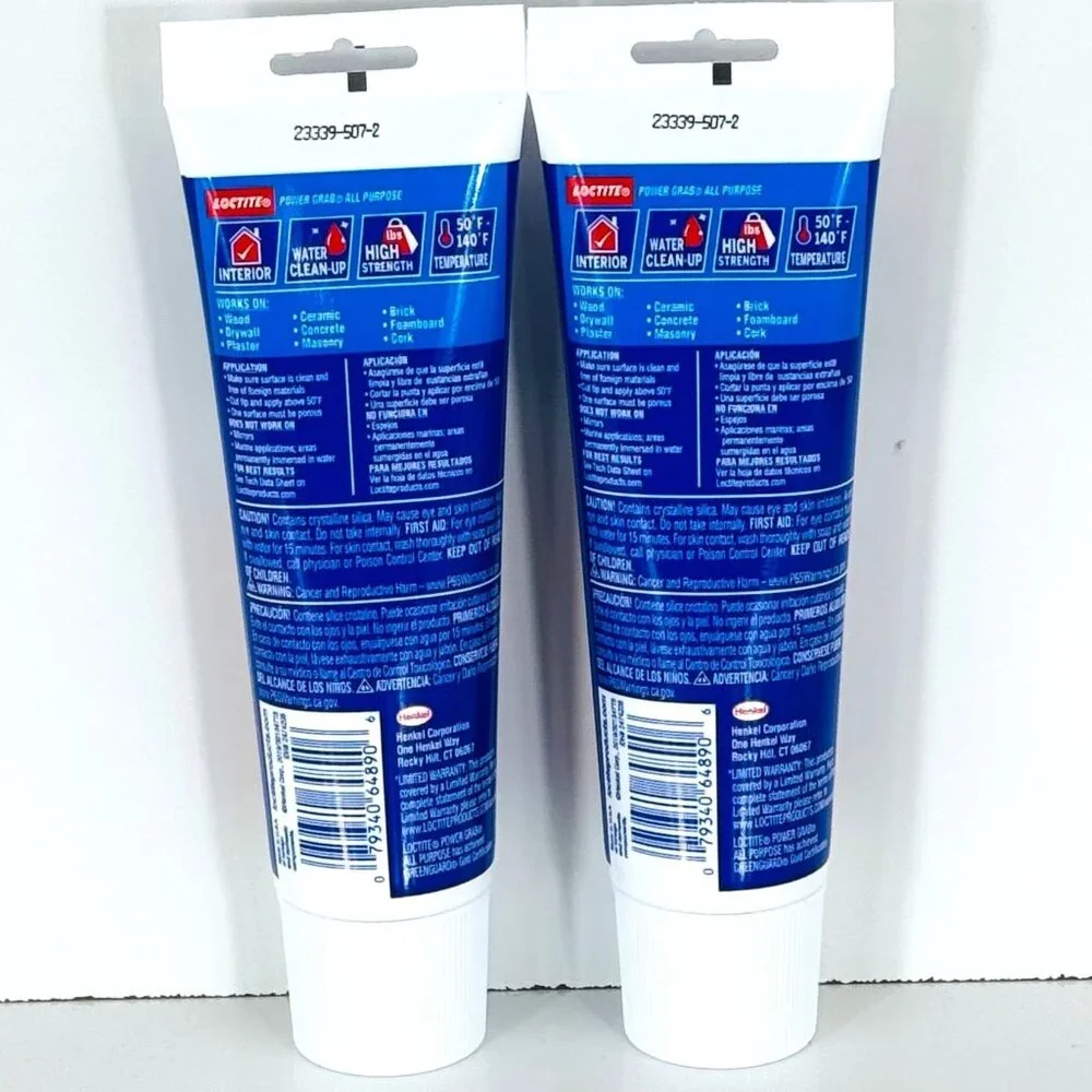 Loctite Power Grab All Purpose Adhesive 6 oz Interior Use 2-Pack
